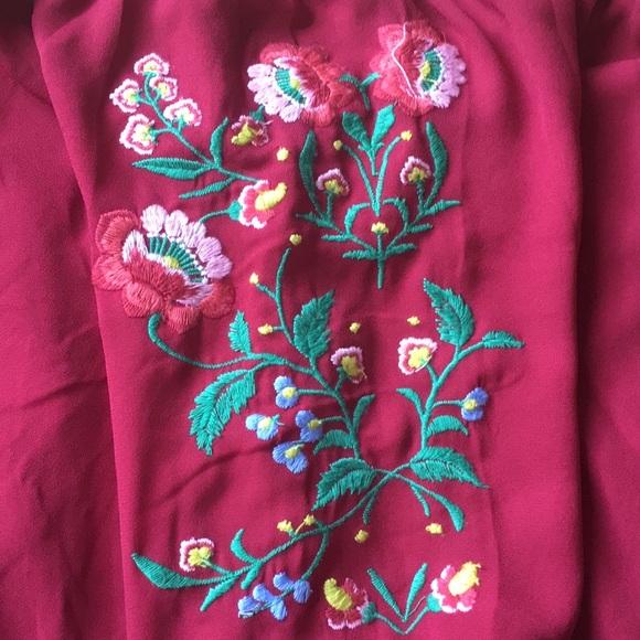 BLUEH CIEL EMBROIDERED Women’s Blouse Size S - Picture 14 of 16